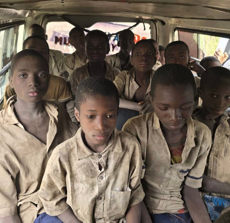 Some of the abducted school children rescued from their abductors