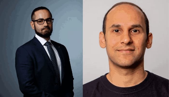 Detained Binance Executive, Tigran Gambaryan (left) and the fleeing Nadeem Anjarwalla (right)