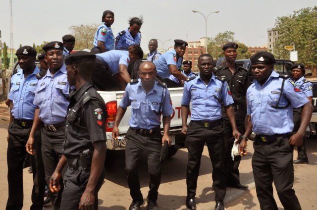 Policemen on duty