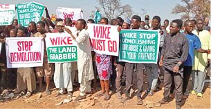 Image protesters, demanding and end to FCTA's demolition exercise in the FCT